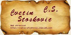 Cvetin Stošković vizit kartica